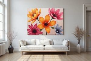 blumen gemälde modern-Titel