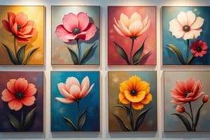 gemälde blumen abstrakt-Titel