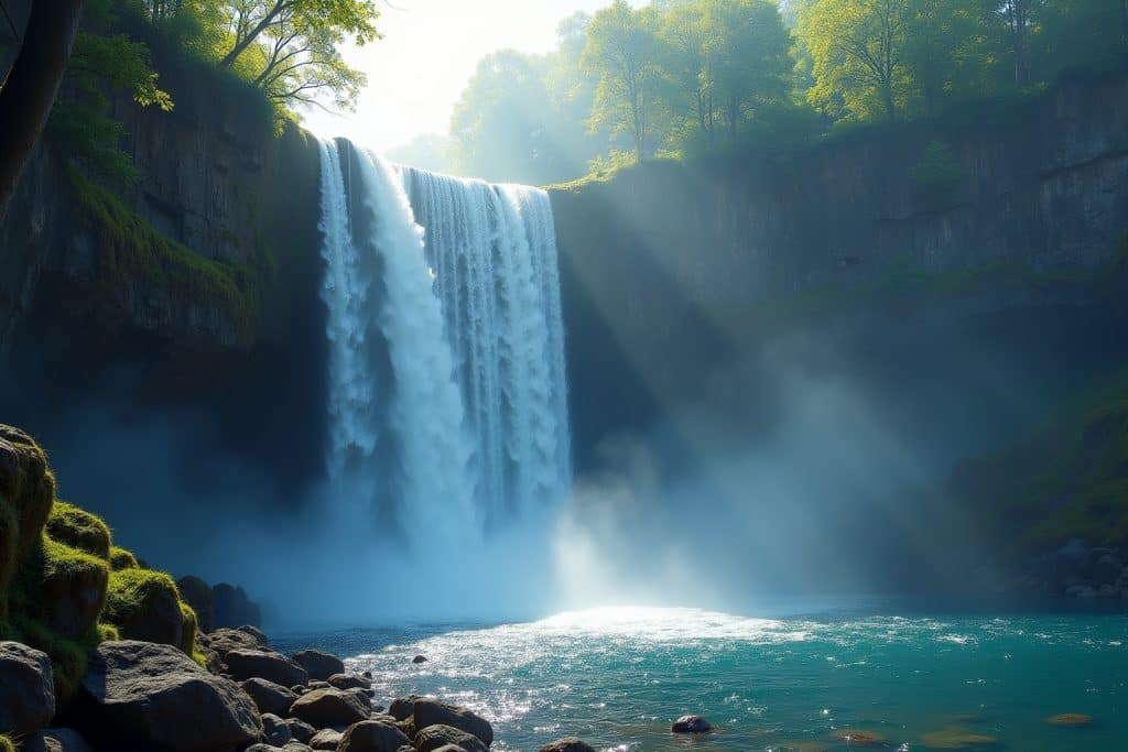 wasserfall gemälde-Titel