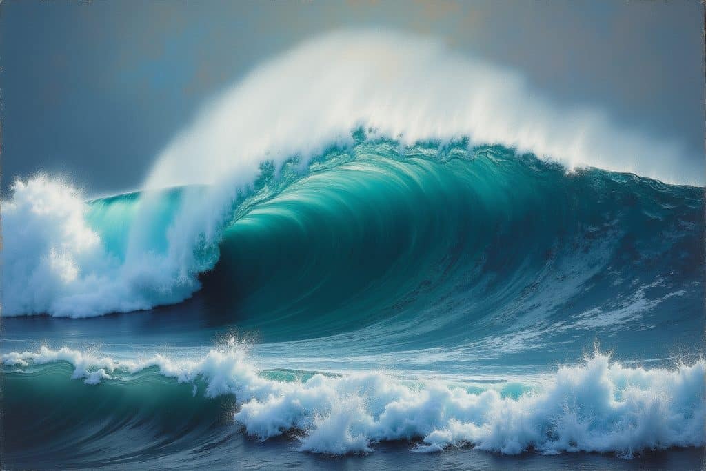 wellen gemälde-Titel