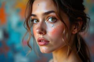 Abstrakte Portraits mit Acrylfarben malen lernen