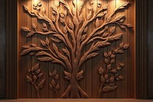 Beeindruckende Wandbilder aus Holz in 3D-Optik