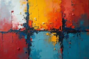 Abstrakte Kunst auf Leinwand: Wanddeko mit Charakter