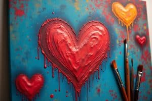 Kreative Herz Leinwand Ideen zum Selbstgestalten