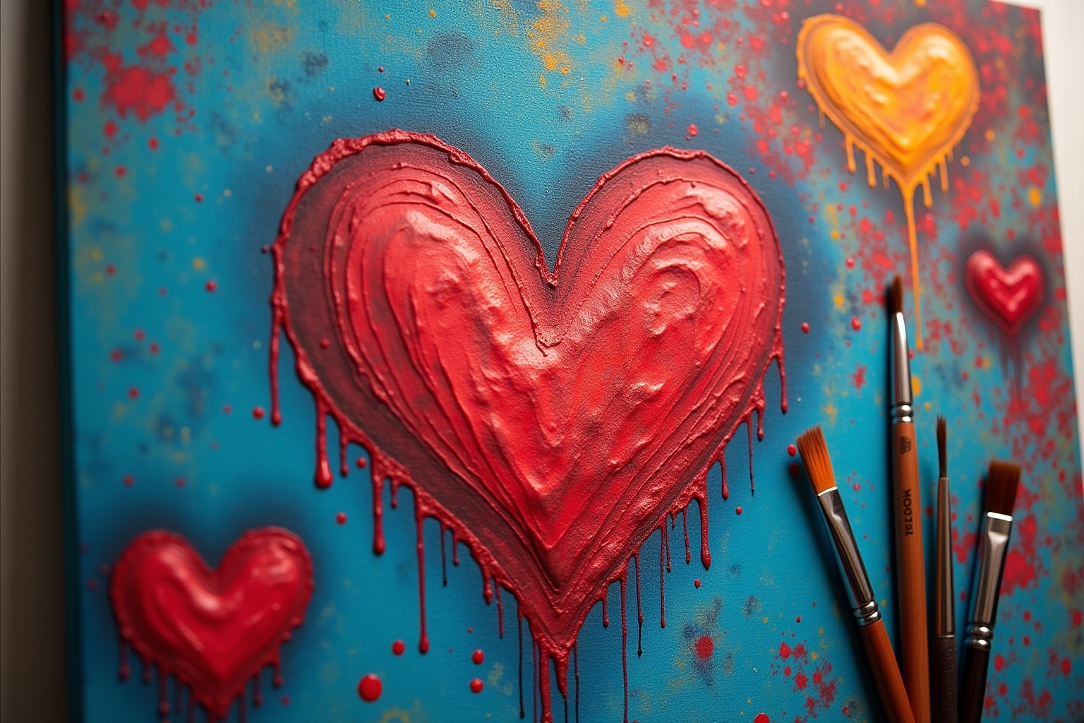 Kreative Herz Leinwand Ideen zum Selbstgestalten