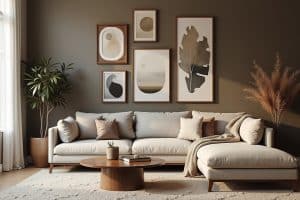 14 Wanddeko Ideen für große Wohnzimmer