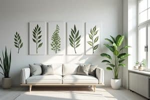 17 Wandtattoos moderne Pflanzen Motive