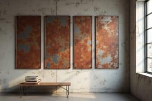12 Wandbilder rostfarben für jeden Raum
