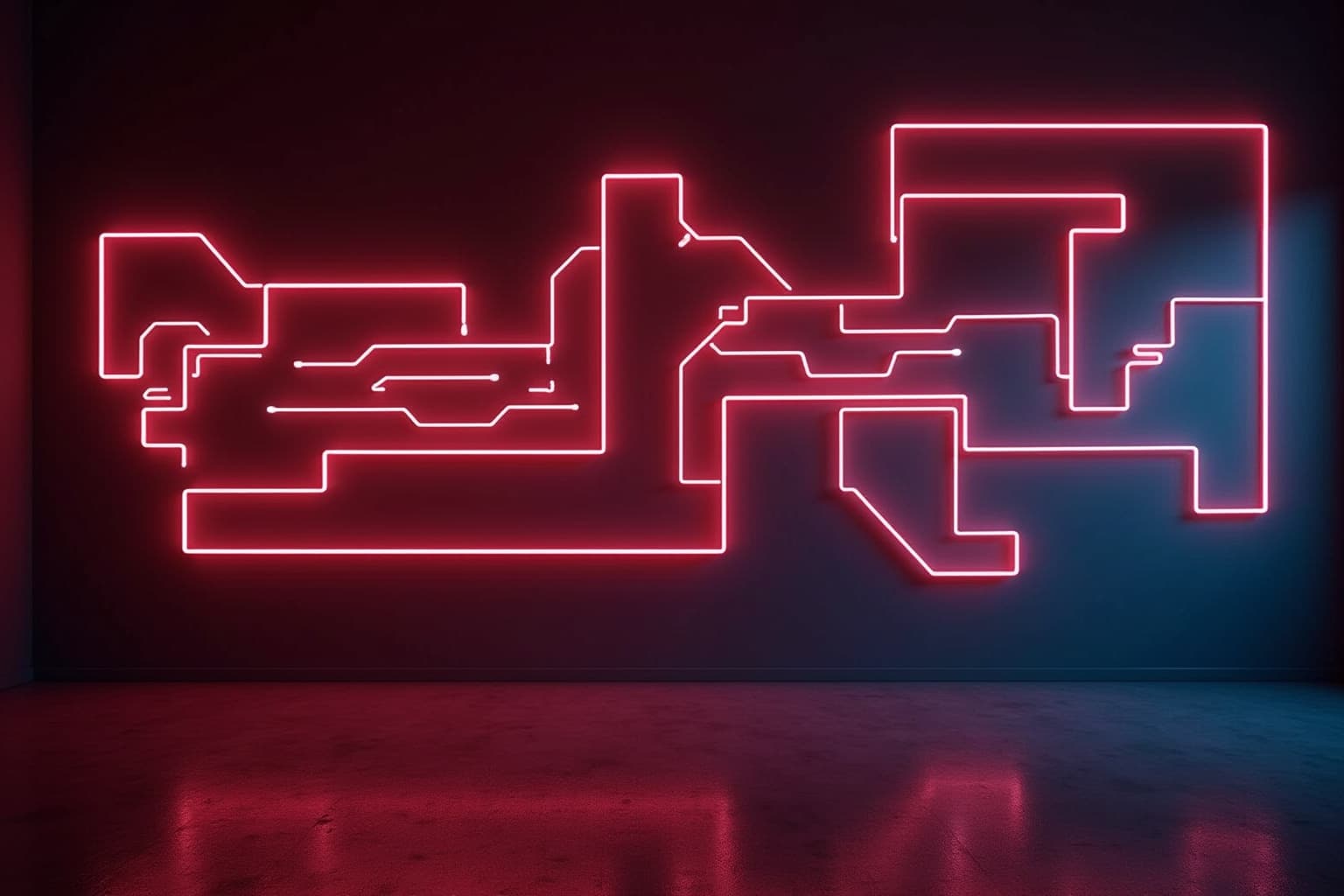 Moderne Neon Bilder auf Leinwänden